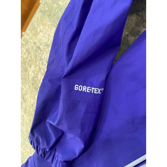 Cabelas Goretex 2XL Waterproof Wind Rain Mens Hooded Full Zip Coat Jacket Purple - Picture 4 of 9